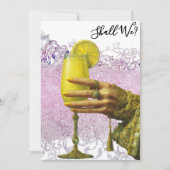 *~* FOTO A101 Verziert Cocktail 27 BACHELORETTE Einladung (Vorderseite)