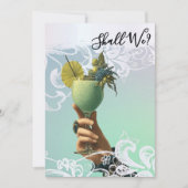 *~* FOTO A101 Verziert Cocktail 2 BACHELORETTE Einladung (Vorderseite)