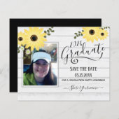 Foto-Abitur für Holz Save the Date I (Vorne/Hinten)