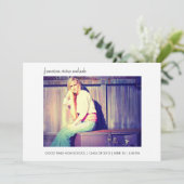 Foto-Abschluss 2013 Weißer Minimalistisch Ankündigung (Stehend Vorderseite)