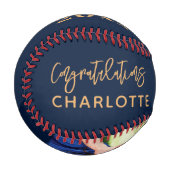 Foto Abschluss 2025 Keepake Script Grad Baseball (Vorderseite Links)