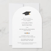 Foto Abschluss 2025 Minimalistische Ankündigung (Rückseite)