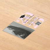 Foto Abschluss 2025 Party qr rosa Skript Acryleinladungen (Ablage )