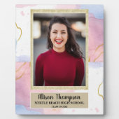 Foto Abschluss Abstrakt Pink Blue Tabletop Fotoplatte (Vorderseite)