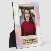 Foto Abschluss Abstrakt Pink Blue Tabletop Fotoplatte (Seite)