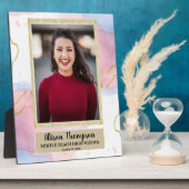 Foto Abschluss Abstrakt Pink Blue Tabletop Fotoplatte (Seite)