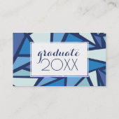 Foto Abschluss| Abstrakte Blaue Eiskristalle Telefonnummerkarte (Rückseite)