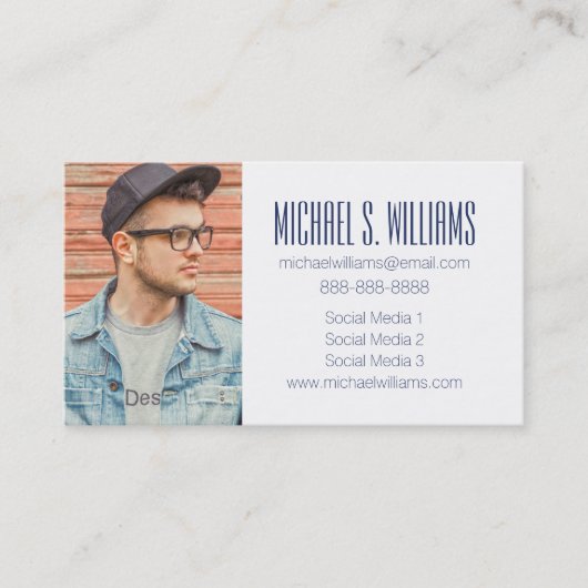 Foto Abschluss| Abstrakte Blaue Eiskristalle Telefonnummerkarte (Vorderseite)