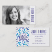 Foto Abschluss| Ankermuster der Gefärbte Krawatte Telefonnummerkarte (Vorne/Hinten)