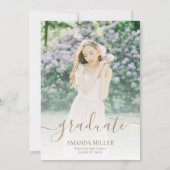 Foto Abschluss Ankündigung Einladung (Rückseite)