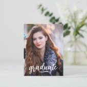 Foto Abschluss Ankündigung / Einladung Postkarte (Stehend Vorderseite)