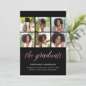 Foto Abschluss Ankündigung Imitats Rose Gold (Stehend Vorderseite)