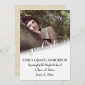 Foto Abschluss Ankündigung mit moderner Schrift (Vorne/Hinten)