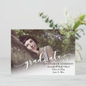 Foto Abschluss Ankündigung mit moderner Schrift (Stehend Vorderseite)