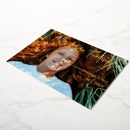 Foto Abschluss Ankündigung Real Foil Einladung (Gedreht)