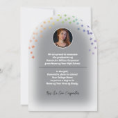 Foto Abschluss Ankündigung Retro Pride Rainbow (Rückseite)