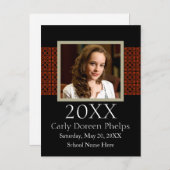 Foto Abschluss Ankündigung Schwarz Rot Weiß (Vorne/Hinten)