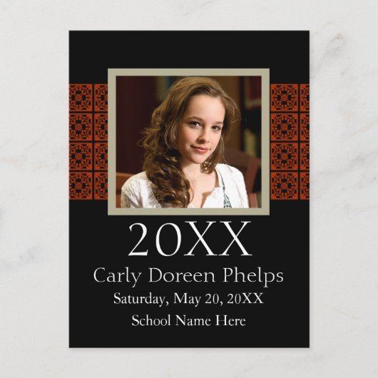 Foto Abschluss Ankündigung Schwarz Rot Weiß (Vorderseite)