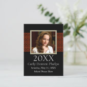 Foto Abschluss Ankündigung Schwarz Rot Weiß (Stehend Vorderseite)