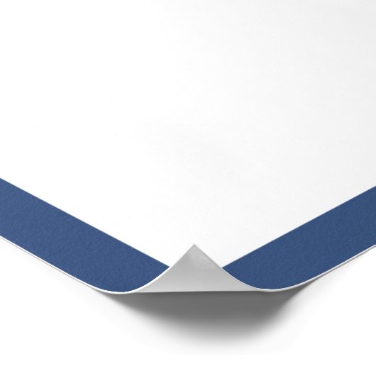 Foto Abschluss Autograph Blau Poster (Ecke)