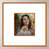 Foto Abschluss Autograph Burnt Orange Border Poster (Vorne)