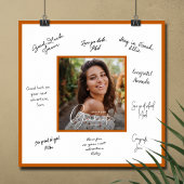 Foto Abschluss Autograph Burnt Orange Border Poster