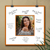 Foto Abschluss Autograph Burnt Orange Border