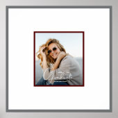 Foto Abschluss Autograph Dark Maroon Gray Poster (Vorne)