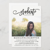 Foto Abschluss Card | Moderne Grand Invasion Einladung (Vorne/Hinten)