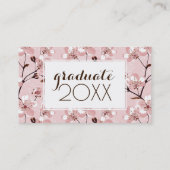 Foto Abschluss| Cherry Blossom Blume Muster Telefonnummerkarte (Rückseite)