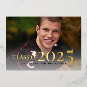 Foto Abschluss Class of 2023 Gold Foil Folieneinladung