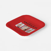 Foto Abschluss Collage Graduate Red Black Pappteller (Gewinkelt)