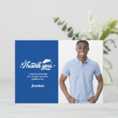 Foto Abschluss Danke Blau (Stehend Vorderseite)