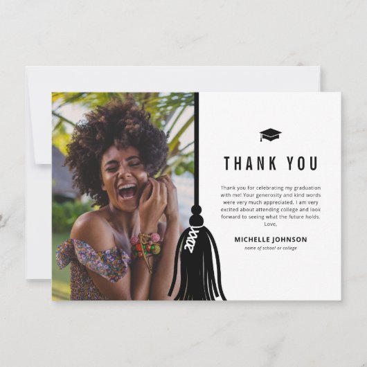 Foto Abschluss Danke Karte (Vorderseite)