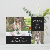 Foto Abschluss Danke Karte (Stehend Vorderseite)