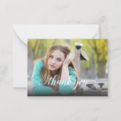 Foto Abschluss Danke, Klein Mitteilungskarte (Vorderseite)