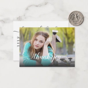 Foto Abschluss Danke, Klein Mitteilungskarte