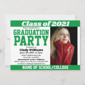 Foto-Abschluss der Grünen Weißen Schule Einladung (Vorderseite)