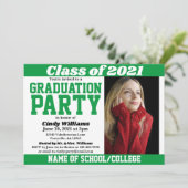 Foto-Abschluss der Grünen Weißen Schule Einladung (Stehend Vorderseite)