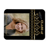 Foto-Abschluss der Klassik Black and Gold -20XX Magnet (Horizontal)