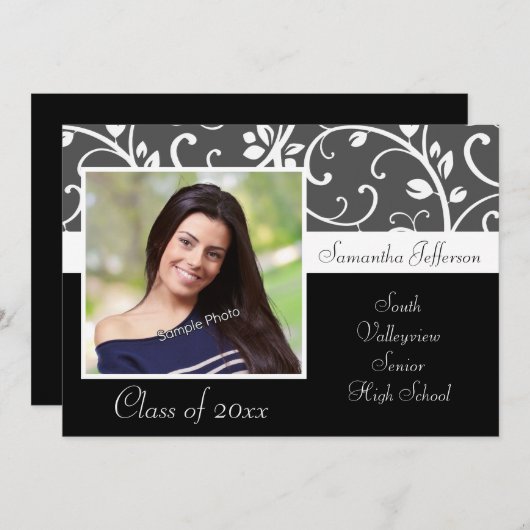 Foto Abschluss Einladung (Vorne/Hinten)