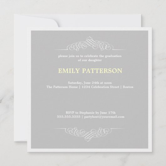 Foto-Abschluss Einladung (Rückseite)