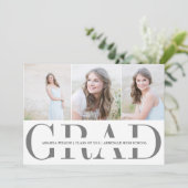 Foto Abschluss - Einladung (Stehend Vorderseite)