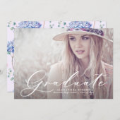 Foto Abschluss Einladung (Vorne/Hinten)