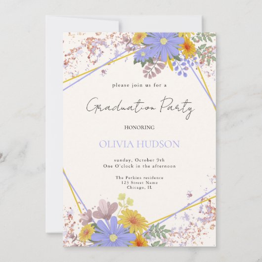 Foto Abschluss Einladung (Rückseite)