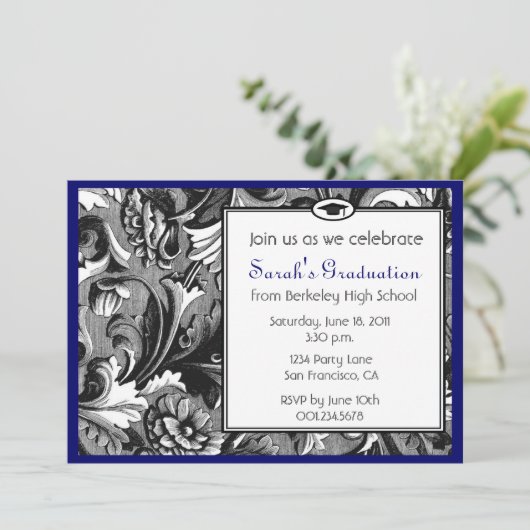 Foto Abschluss Einladung (Stehend Vorderseite)