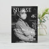 Foto Abschluss Einladung (Stehend Vorderseite)