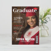 Foto Abschluss Einladung (Stehend Vorderseite)