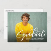 Foto-Abschluss-Einladung Postkarte (Vorne/Hinten)