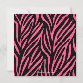Foto Abschluss Einladung Rosa Zebra Print (Rückseite)